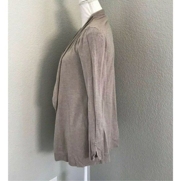 White House Black Market Beige Open Front Cardigan Size Small - Picture 3 of 9